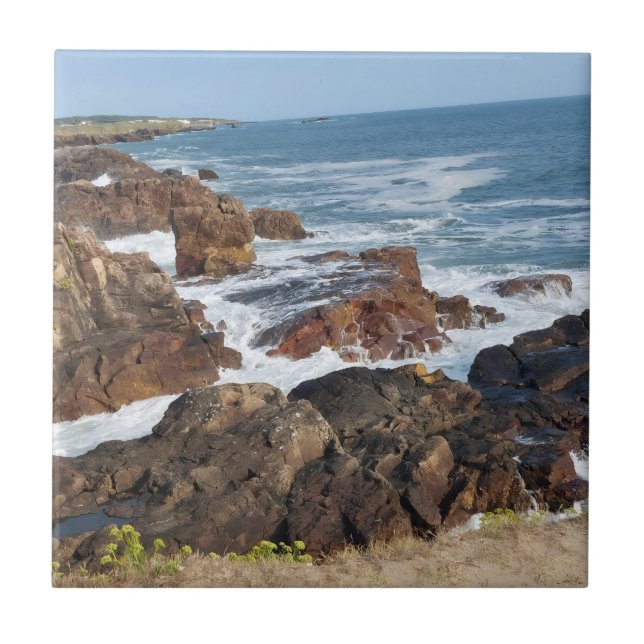 Französische Küste in der Vendée Fliese (Vorderseite)