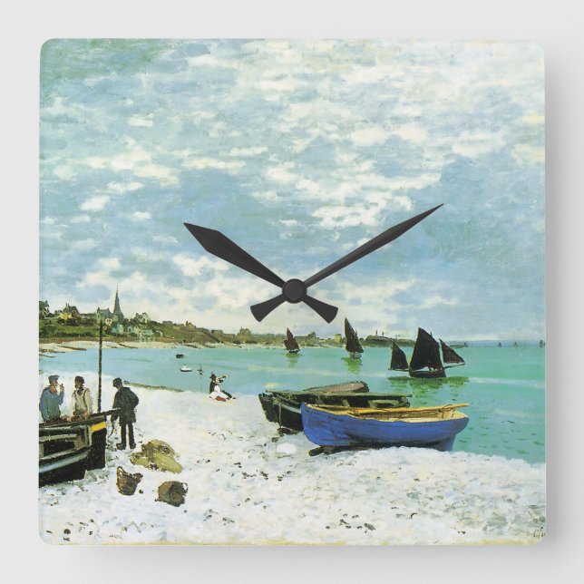 Französische Küsten-Wanduhr Quadratische Wanduhr (Vorderseite)