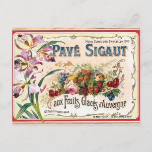 Französische Label PostCard Postkarte