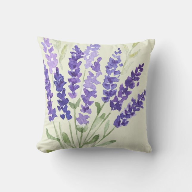 Französische Landdekoration Lavender Throw Kissen (Vorderseite)