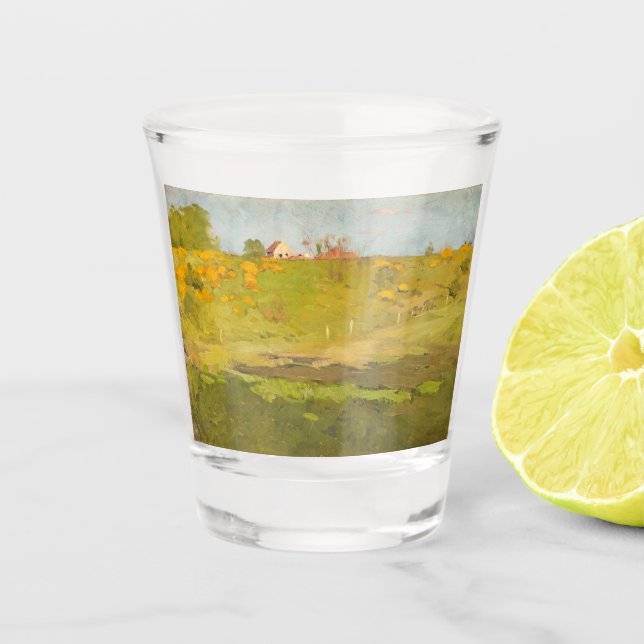 Französische Landschaft des ländlichen Raums (von  Schnapsglas (Vorderseite)