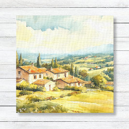 Französische Landschaft Rolling Hills Art Leinwanddruck