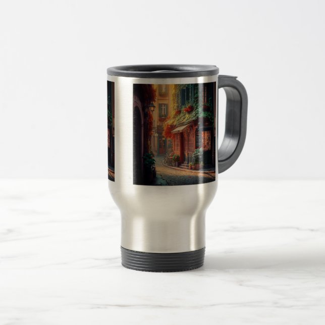 Französische Landschaft/Tasse, 15 oz Reisebecher (VorderseiteRechts)