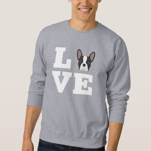 Französische Liebe Bulldog Sweatshirt (Vorderseite)