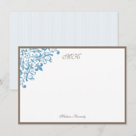 Französische Lilie "Blue Stripe" Personalisiert Mitteilungskarte