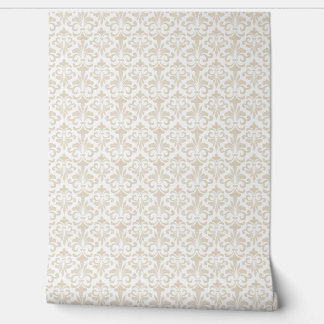 Französische Lilie Muster Elegant Vintag Beige Tapete