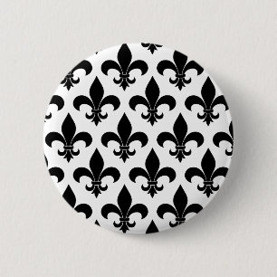 Französische Lilie Pattern Button