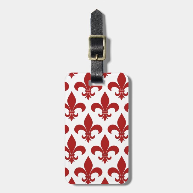 Französische Lilie Pattern Classic Gepäckanhänger (Vorderseite vertikal)