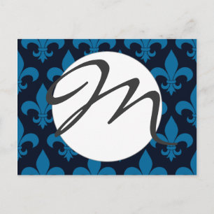 Französische Lilie Pattern Classic Postkarte