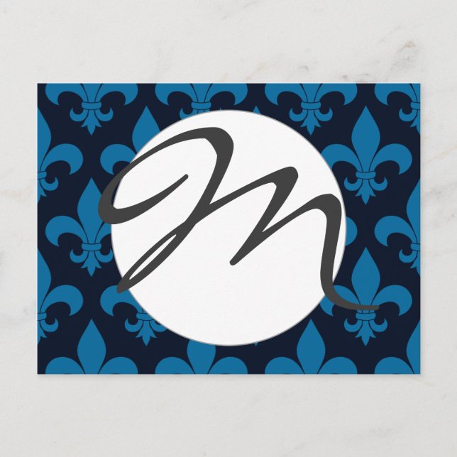 Französische Lilie Pattern Classic Postkarte (Vorderseite)