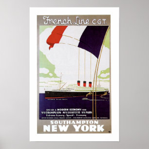 Französische Linie CGT Poster