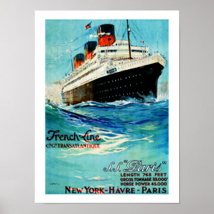 Französische Linie ~ Paris Poster