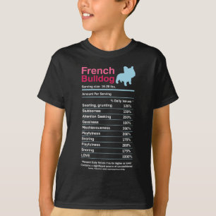 Französische Liste der Inhaltsstoffe von Bulldog T-Shirt