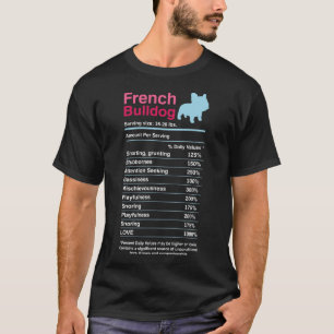 Französische Liste der Inhaltsstoffe von Bulldog T-Shirt