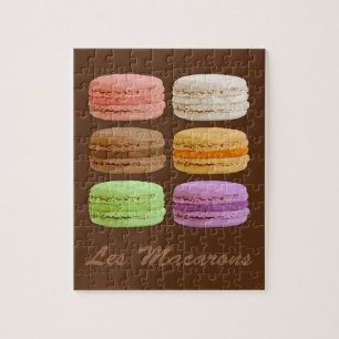Französische Macaronen - bunte Pastellfarben Puzzle