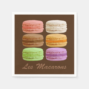 Französische Macaronen, mehrfarbige Pastelle 3 Rin Serviette