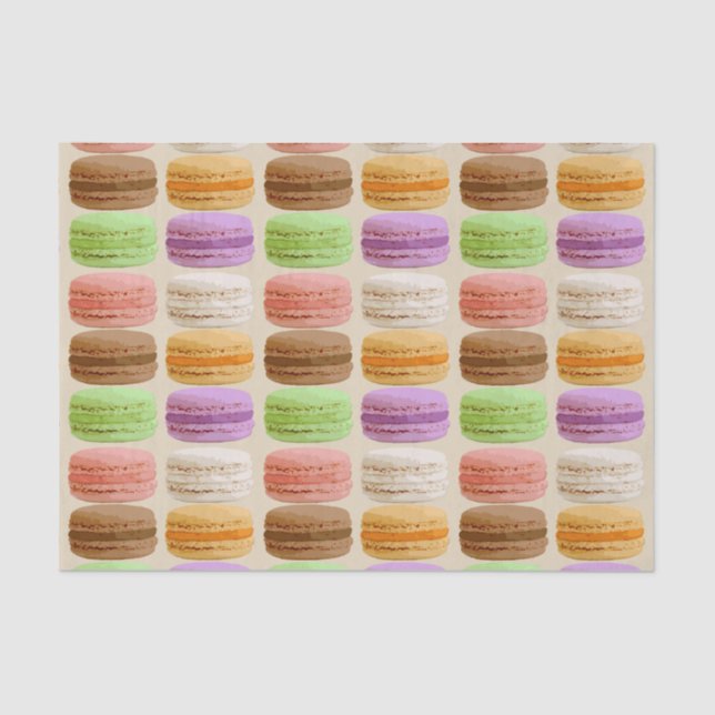 Französische Macarons, Pastellfarben Seidenpapier (Vorderseite)