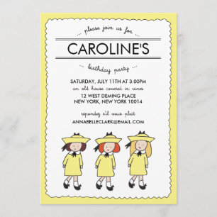 Französische Mädchen  Einladung zum Geburtstag