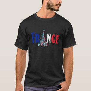 Französische Mädchen France Flaggen Kinder France  T-Shirt