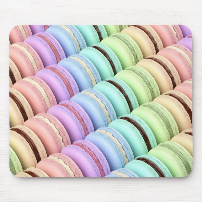 Französische Makaronen mit verschiedenen Farben un Mousepad (Vorne)