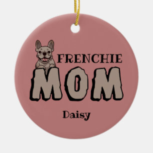 Französische Mama Bulldog Lover Keramik Ornament
