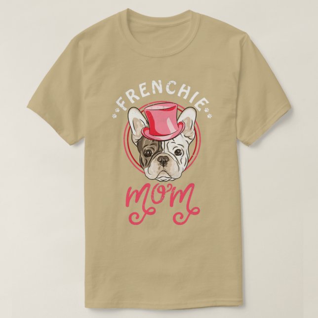Französische Mama Bulldog T-Shirt (Design vorne)