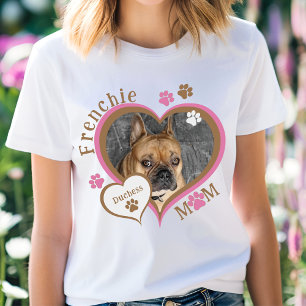 Französische Mama Französische Bulldogge Foto Pers T-Shirt