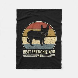 Französische Mama je Retro Französischer Bulldog-H Fleecedecke