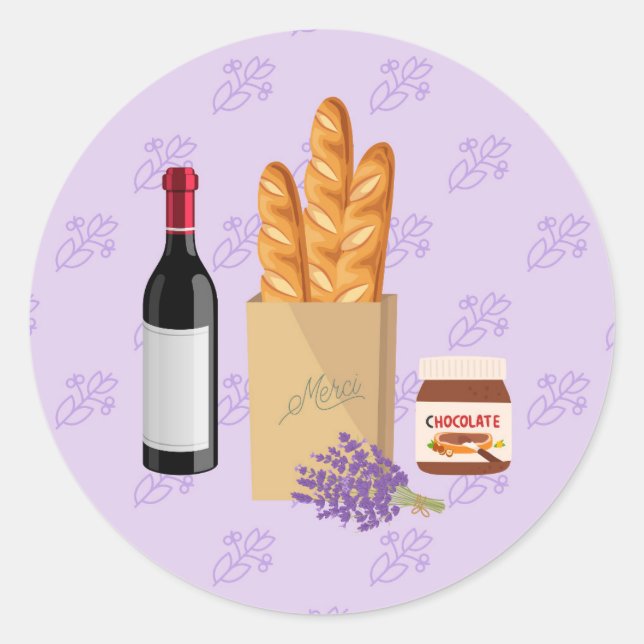 Französische Marktwirtschaft Runder Aufkleber (Vorderseite)