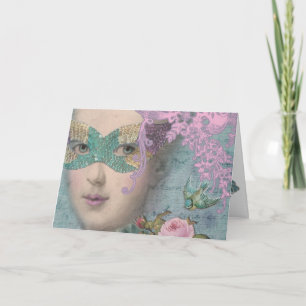 Französische Masquerade Karte