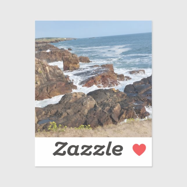 Französische Meeresküste in Vendée Aufkleber (Blatt)