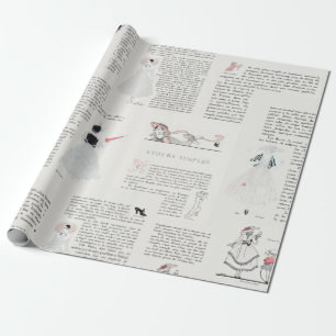 Französische Mode Dame Art Deco Couture Vintage Ro Geschenkpapier