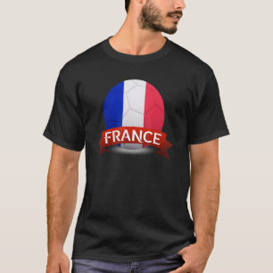 Französische Nationalflagge Französischer Fußballf T-Shirt