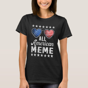 Französische Oma Amerikanische Unabhängigkeitstag T-Shirt