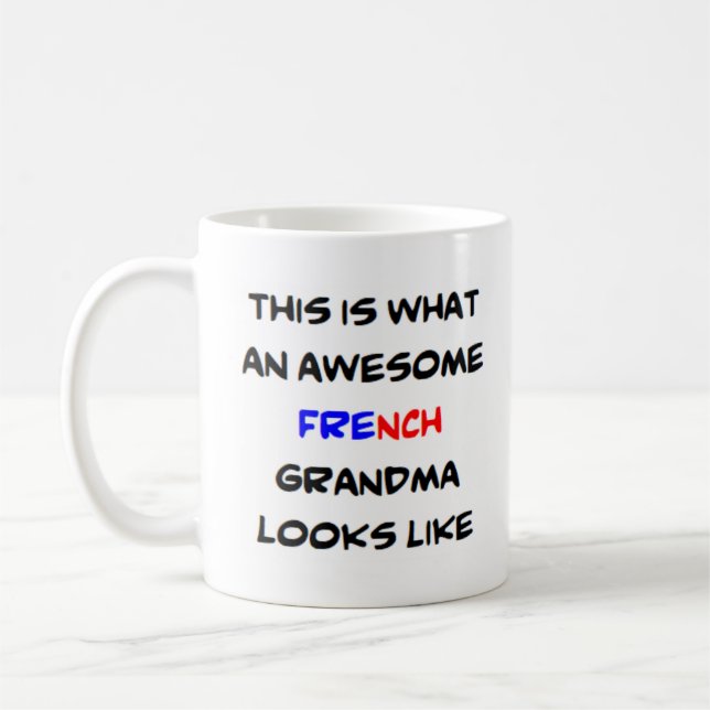 französische Oma, phantastisch Kaffeetasse (Links)