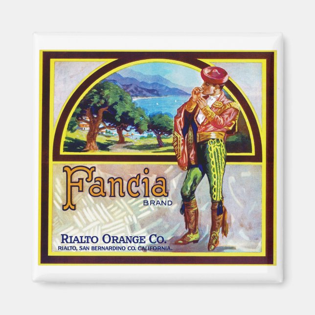 Französische Orangen Magnet (Vorne)
