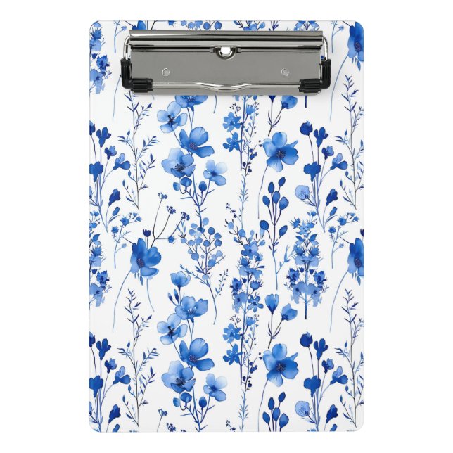 Französische Papiermuster-Wildblumen-98186 Mini Klemmbrett (Vorderseite)