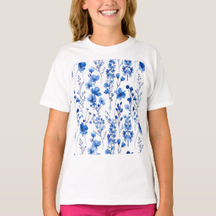 Französische Papiermuster-Wildblumen-98186 T-Shirt