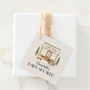 Französische Paris-Café-Bébé-Geschlechterneutrale  Geschenkanhänger