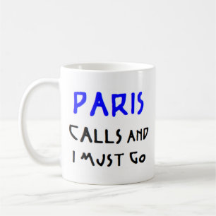 französische Parisrufe Kaffeetasse
