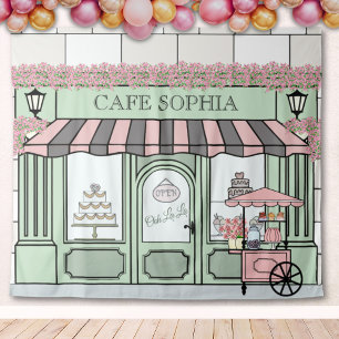 Französische Patisserie Hintergrund für eine Veran Wandteppich