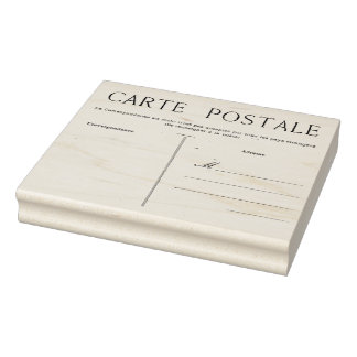 Französische Postkarte Carte Postale Leere Vorlage Gummistempel