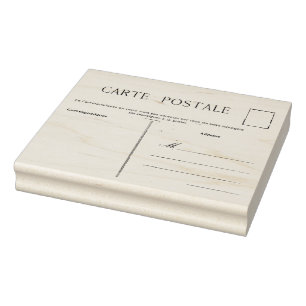 Französische Postkarte Carte Postale Leere Vorlage Gummistempel