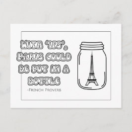 Französische Postkarte für die Färbung