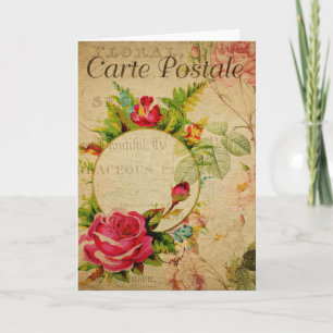 Französische Postkarten-Grußkarte Karte