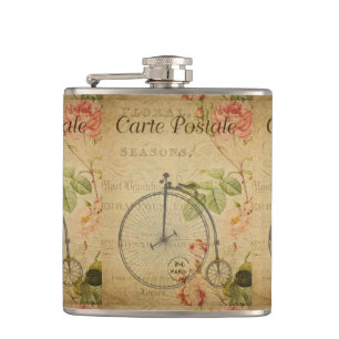Französische Postkartenflasche Flachmann