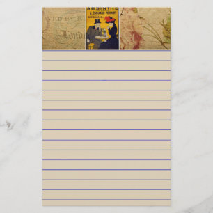 Französische Postkartenlandschaft Briefpapier
