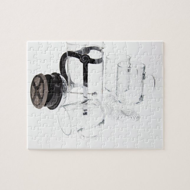 Französische Presse (Cafeteria à Kolben) Puzzle (Horizontal)