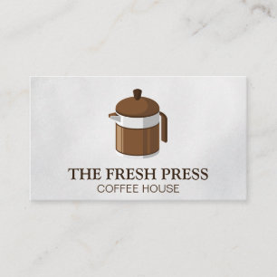 Französische Presse   Coffee Visitenkarte