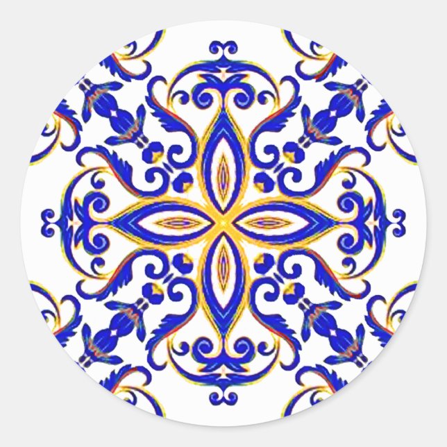 Französische Provinz Runder Aufkleber (Vorderseite)